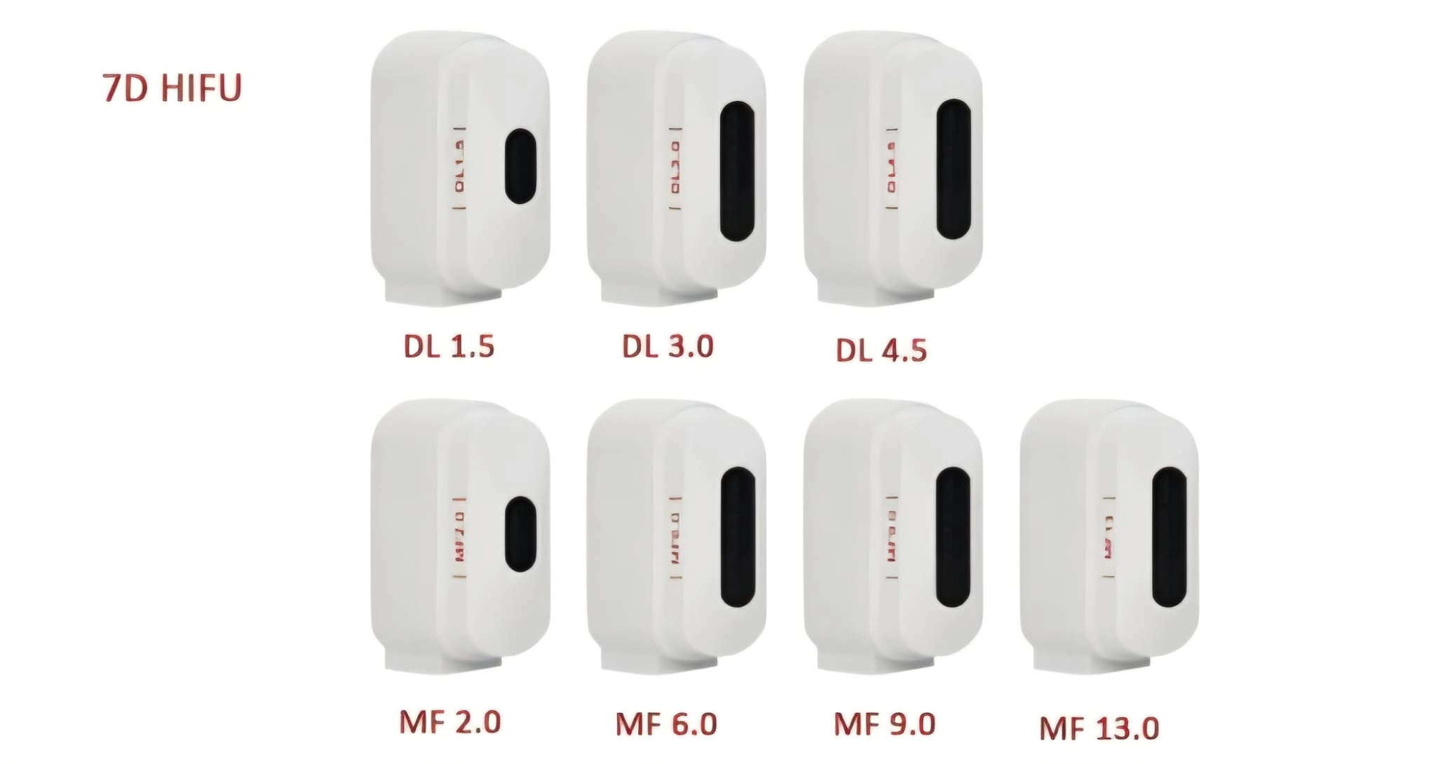cmc-hifu-7d-face-body-machine-cartridges-all.webp CMC HIFU 7D complete set of 7 treatment cartridges 1.5mm to 13mm